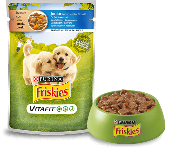 Poza cu Friskies® Junior cu Pui și Morcovi 100 g