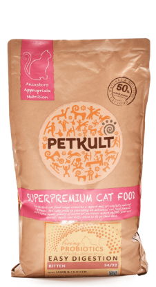 Poza cu PETKULT Cat Easy Digestion  Kitten 34/22 Cu miel și pui 7 KG
