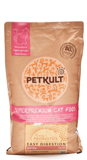 Poza cu PETKULT Cat Easy Digestion  Kitten 34/22 Cu miel și pui 7 KG